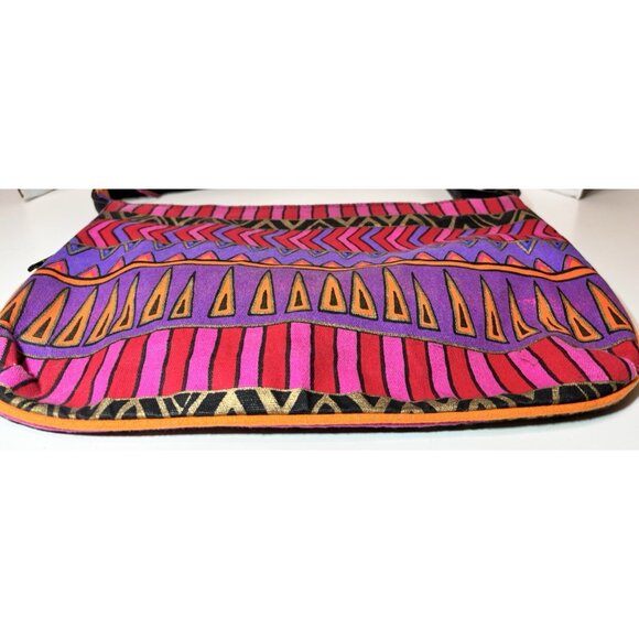 Laurel Burch Fantasticats Tote Shoulder Bag Boho Art To Wear Kitty Cats AS IS - Picture 5 of 10